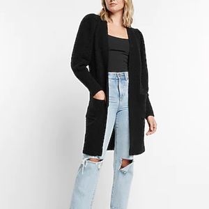 Express Long Heather Gray Cardigan